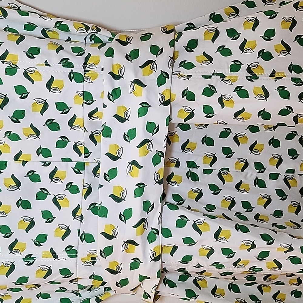 Boden  Kelly Green / Yellow Mischa Belted Sleeveless Dress Lemon print Size 10 - Picture 15 of 16